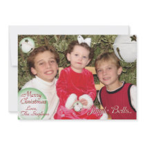 Jingle Bell Holiday Photo Card invitations by NicChic Jingle Bell Holiday Photo Card invitations