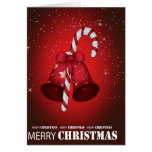 Jingle Bells Candy Cane Blank Card