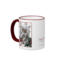 "Jingle Bells" Christmas reindeer mug by critterwings "Jingle Bells" Christmas reindeer mug