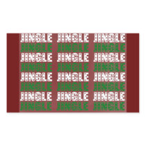 Jingle Bells, Merry Christmas, Happy Holidays Red Sticker