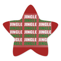 Jingle Bells, Merry Christmas, Happy Holidays Red Sticker