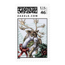 "Jingle Bells" Reindeer medium size postage postage