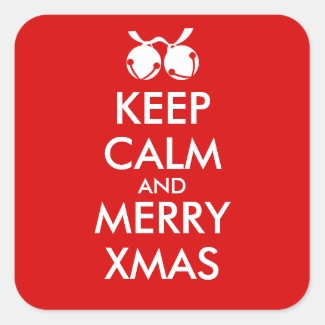 Jingle Bells Stickers Keep Calm Merry Christmas