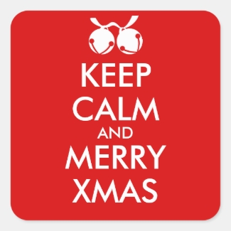 Jingle Bells Stickers Keep Calm Merry Christmas
