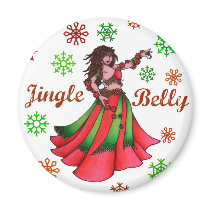 Jingle Belly Dancer Original Art magnets