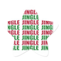 Jingle Jingle Jingle Merry Christmas Bells Stars Star Stickers