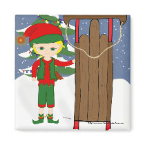 JINGLES THE ELF Magnet