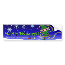 "Jinglz" Jingle Bell Elf bumper sticker bumper stickers