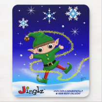 "Jinglz" Jingle Bell Elf mousepad (version 1) by BeckCalli "Jinglz" Jingle Bell Elf mousepad (version 1)