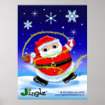 Jinglz™ Jingle Bell Santa poster (version 1)
