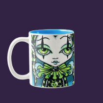 Jinxy Green Jester Pixie Coffee Mug mugs