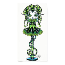Jinxy Pixie Stick Green Jester Fairy Poster