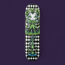 Jinxy Pixie Stick Green Jester Fairy Skate Deck skateboards