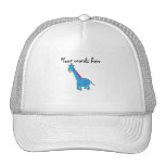 Jirafa rosada y azul gorros bordados