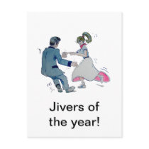 Jive Fun! swing dancing rock and roll Post Card