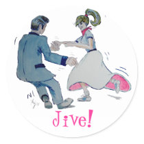 Jive Fun! swing dancing rock and roll Sticker