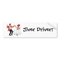 Jiver Driver Classic Rock and Roll Jive Dancing Bumper Stickers