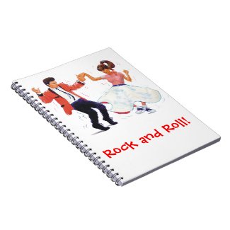 Jivers Classic 1950s Rock and Roll Dancing Cartoon notebook