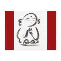 Jizo Red Postcard by plasticpumpkin Jizo Red Postcard