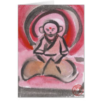 Jizo the Monk Meditates Blank Card cards