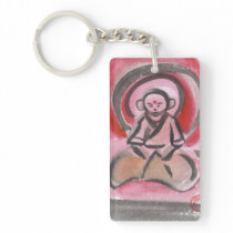 Jizo the Monk Meditates Keychain key chains