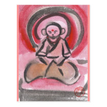 Jizo the Monk Meditates Postcard postcards