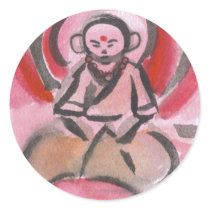 Jizo the Monk Meditates Stickers stickers