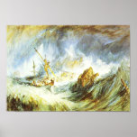 JMW Turner Seascape Artwork - Shipwreck Poster