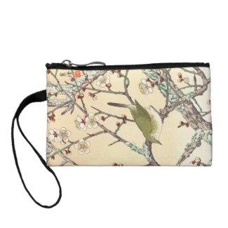 Jo Bird on Plum Branch shin hanga japanese art Coin Purse