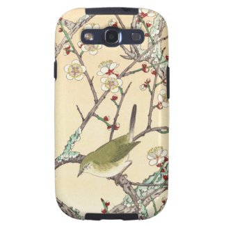 Jo Bird on Plum Branch shin hanga japanese art Galaxy SIII Covers