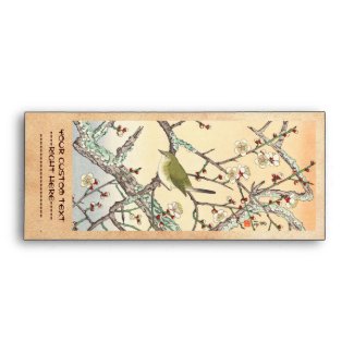 Jo Bird on Plum Branch shin hanga japanese art Envelopes