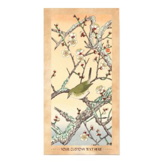 Jo Bird on Plum Branch shin hanga japanese art Poster