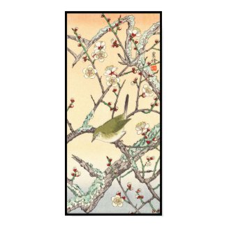 Jo Bird on Plum Branch shin hanga japanese art Print