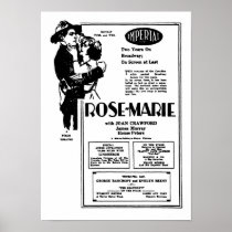 Joan Crawford Rose-Marie silent movie advertisemen Poster