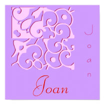 Joan Designer Name Poster posters