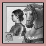 Joan of Arc and her war horse posters