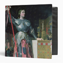 Joan of Arc  at the Coronation of King Charles Vinyl Binder