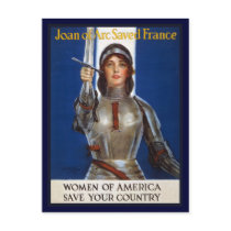 Joan of Arc, Save Your Country Post Card