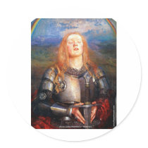Joan of Arc Round Stickers