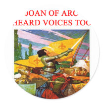joan of arc voice psycho design sticker