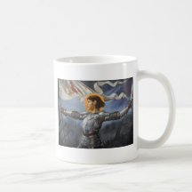 Joan of Arc with banner Coffee Mug