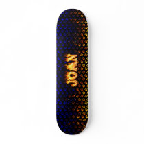 Joan skateboard fire and flames design.