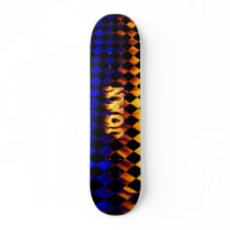 Joan skateboard fire and flames design.