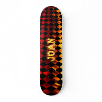Joan skateboard fire and flames design.