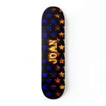 Joan skateboard fire and flames design.
