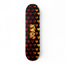 Joan skateboard fire and flames design.