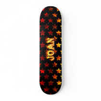 Joan skateboard fire and flames design.