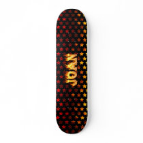 Joan skateboard fire and flames design.