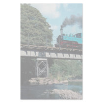 Joan W & LLR No. 12 on the Banwy River Bridge, Wal Custom Stationery