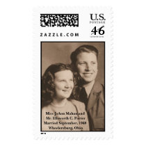 Joann and Ellsworth Porter wedding portrait postage